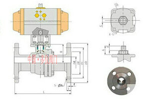 氣動法蘭球閥結構圖