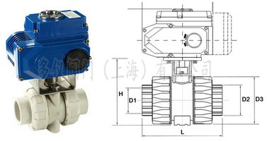 電動PP球閥結構圖